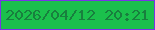 文字の大きさ：3、枠の色：7934e6、背景の色：1bc04c、文字の色：187f3e 無料ブログパーツのブログ時計