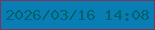 文字の大きさ：5、枠の色：79355a、背景の色：087eb4、文字の色：016370 無料ブログパーツのブログ時計