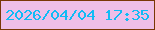 文字の大きさ：2、枠の色：793705、背景の色：eebee7、文字の色：11bbf5 無料ブログパーツのブログ時計