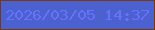 文字の大きさ：2、枠の色：79380d、背景の色：4b61cf、文字の色：6872f9 無料ブログパーツのブログ時計