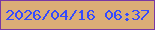 文字の大きさ：3、枠の色：7938a4、背景の色：dbad77、文字の色：354afe 無料ブログパーツのブログ時計