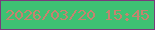 文字の大きさ：3、枠の色：793a7c、背景の色：3ec173、文字の色：c6826f 無料ブログパーツのブログ時計