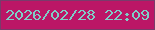文字の大きさ：1、枠の色：793b6b、背景の色：bb1666、文字の色：7fcec7 無料ブログパーツのブログ時計