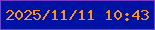 文字の大きさ：4、枠の色：793cc9、背景の色：0012a2、文字の色：fd9222 無料ブログパーツのブログ時計