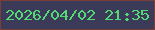 文字の大きさ：5、枠の色：793e38、背景の色：3c3a59、文字の色：53d975 無料ブログパーツのブログ時計