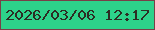 文字の大きさ：4、枠の色：793f47、背景の色：2dd28a、文字の色：2c2d23 無料ブログパーツのブログ時計