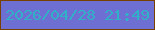 文字の大きさ：3、枠の色：794101、背景の色：6e6fd2、文字の色：31b1c7 無料ブログパーツのブログ時計
