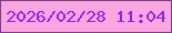 文字の大きさ：1、枠の色：794184、背景の色：fba5e1、文字の色：8d22ee 無料ブログパーツのブログ時計