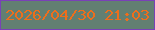 文字の大きさ：5、枠の色：7941b7、背景の色：627f72、文字の色：ed6e1c 無料ブログパーツのブログ時計