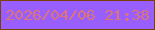 文字の大きさ：3、枠の色：794200、背景の色：995efe、文字の色：db7578 無料ブログパーツのブログ時計