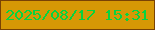 文字の大きさ：5、枠の色：794204、背景の色：d69805、文字の色：06d340 無料ブログパーツのブログ時計