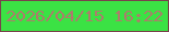 文字の大きさ：3、枠の色：79424c、背景の色：3be244、文字の色：ad7c6b 無料ブログパーツのブログ時計