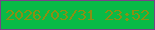 文字の大きさ：5、枠の色：794288、背景の色：09ba46、文字の色：8b8e13 無料ブログパーツのブログ時計