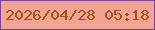 文字の大きさ：4、枠の色：794596、背景の色：f1a395、文字の色：9d540c 無料ブログパーツのブログ時計