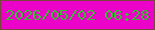 文字の大きさ：1、枠の色：79473e、背景の色：eb03c9、文字の色：38ba32 無料ブログパーツのブログ時計