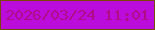文字の大きさ：3、枠の色：794806、背景の色：ba0ddc、文字の色：b10c87 無料ブログパーツのブログ時計