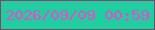 文字の大きさ：2、枠の色：794970、背景の色：1ed0a0、文字の色：f147cc 無料ブログパーツのブログ時計