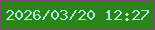 文字の大きさ：4、枠の色：794a74、背景の色：2d821a、文字の色：a8eada 無料ブログパーツのブログ時計