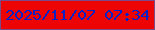 文字の大きさ：4、枠の色：794b88、背景の色：ed0404、文字の色：0c21c5 無料ブログパーツのブログ時計