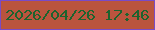 文字の大きさ：1、枠の色：794bc7、背景の色：ba543e、文字の色：1c632e 無料ブログパーツのブログ時計