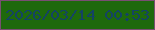 文字の大きさ：1、枠の色：794e72、背景の色：1e690c、文字の色：144364 無料ブログパーツのブログ時計