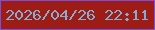 文字の大きさ：3、枠の色：7950db、背景の色：9e1c16、文字の色：86acd2 無料ブログパーツのブログ時計
