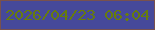 文字の大きさ：5、枠の色：79514d、背景の色：46499a、文字の色：677c0d 無料ブログパーツのブログ時計