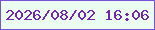 文字の大きさ：1、枠の色：7951d9、背景の色：ebfcf0、文字の色：7128b8 無料ブログパーツのブログ時計