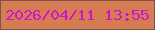 文字の大きさ：1、枠の色：79524c、背景の色：d67b52、文字の色：cc16cb 無料ブログパーツのブログ時計