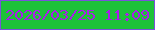文字の大きさ：1、枠の色：7952da、背景の色：1dc239、文字の色：aa1deb 無料ブログパーツのブログ時計