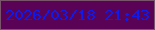 文字の大きさ：1、枠の色：79546a、背景の色：590256、文字の色：0f1bed 無料ブログパーツのブログ時計