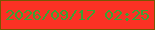 文字の大きさ：1、枠の色：795602、背景の色：fb3124、文字の色：3ba234 無料ブログパーツのブログ時計