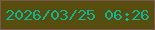 文字の大きさ：5、枠の色：79564e、背景の色：574d0f、文字の色：13b290 無料ブログパーツのブログ時計