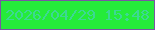 文字の大きさ：2、枠の色：7956a3、背景の色：25eb3a、文字の色：3cd894 無料ブログパーツのブログ時計