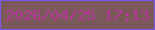 文字の大きさ：3、枠の色：7958eb、背景の色：7b595b、文字の色：b9389c 無料ブログパーツのブログ時計