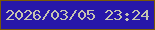 文字の大きさ：3、枠の色：795905、背景の色：2717a9、文字の色：c5c3b1 無料ブログパーツのブログ時計