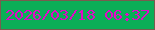 文字の大きさ：1、枠の色：795c4e、背景の色：0cae57、文字の色：e308c7 無料ブログパーツのブログ時計