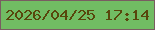 文字の大きさ：5、枠の色：795c61、背景の色：71bc63、文字の色：58460c 無料ブログパーツのブログ時計
