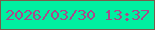 文字の大きさ：1、枠の色：795d4a、背景の色：00f0a0、文字の色：a9488a 無料ブログパーツのブログ時計