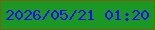 文字の大きさ：3、枠の色：796112、背景の色：1a9823、文字の色：130df7 無料ブログパーツのブログ時計