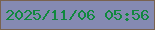 文字の大きさ：5、枠の色：79624f、背景の色：858ab2、文字の色：11883e 無料ブログパーツのブログ時計