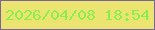 文字の大きさ：5、枠の色：796597、背景の色：ece470、文字の色：8bee4f 無料ブログパーツのブログ時計