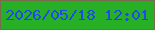 文字の大きさ：4、枠の色：796b4d、背景の色：27af26、文字の色：1e4ae6 無料ブログパーツのブログ時計