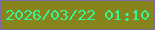文字の大きさ：5、枠の色：796da1、背景の色：87841b、文字の色：34f696 無料ブログパーツのブログ時計