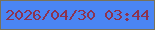 文字の大きさ：2、枠の色：797258、背景の色：4a85f4、文字の色：8c3350 無料ブログパーツのブログ時計