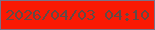 文字の大きさ：5、枠の色：797287、背景の色：fa1903、文字の色：634a46 無料ブログパーツのブログ時計