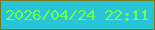 文字の大きさ：3、枠の色：79761e、背景の色：28c5d6、文字の色：71fe53 無料ブログパーツのブログ時計