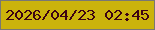 文字の大きさ：5、枠の色：797774、背景の色：cbb30c、文字の色：3d0313 無料ブログパーツのブログ時計