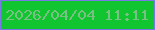 文字の大きさ：5、枠の色：7978e4、背景の色：11c530、文字の色：79c183 無料ブログパーツのブログ時計