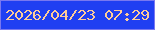 文字の大きさ：2、枠の色：7978f0、背景の色：203ff2、文字の色：fecc99 無料ブログパーツのブログ時計